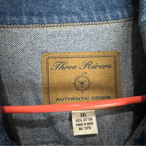 Three Rivers Denim Jacket Vintage Size XXL - Picture 3 of 9